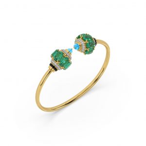Emerald Turquoise Diamond Bracelet